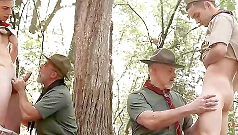 teens 18+ And Step daddy Scout Masters Hardcore Gay Threesome Outdoors Amongst The Trees Net 15 Min