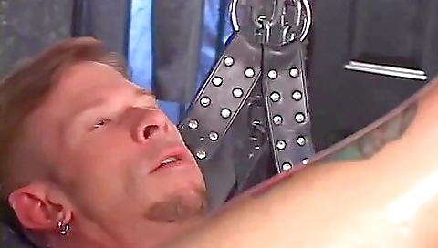 Leather-clad Bdsm Addict Gets His Asshole Destroyed