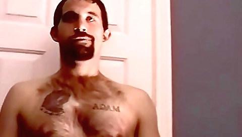 Hairy Dude Jerks Off And Jizzes On Cam