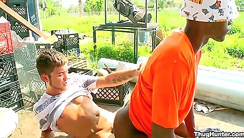 J R - Savagely Fucked In Tiny Black Ass By Alex - Thug Hunter